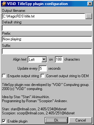 winamp line in text